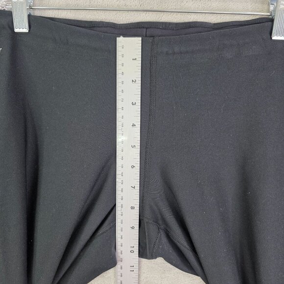 Womens Nike Dri Fit Black Cropped Leggings Polyester Spandex Activewear Size L - Picture 8 of 12